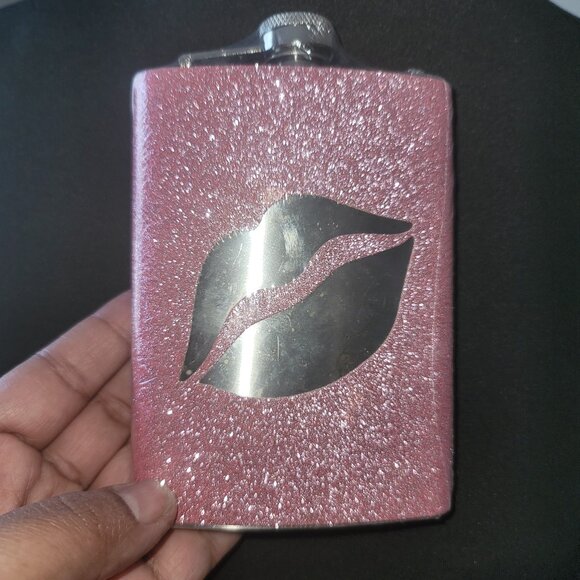 Pink glitter flask - Picture 1 of 2